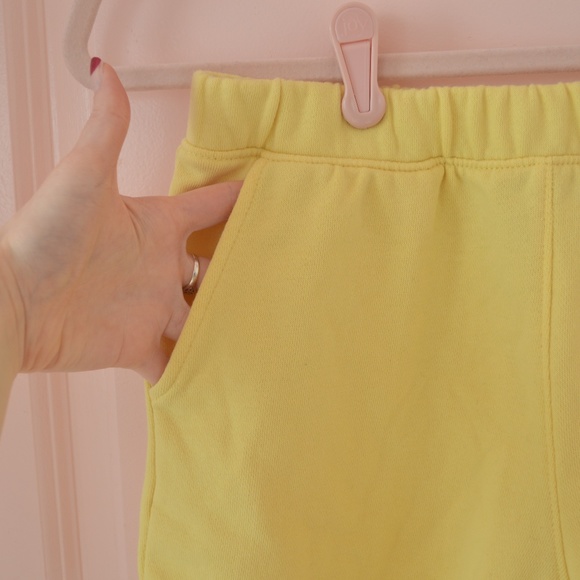 EUC Light Yellow Terrycloth Shorts - Picture 4 of 5